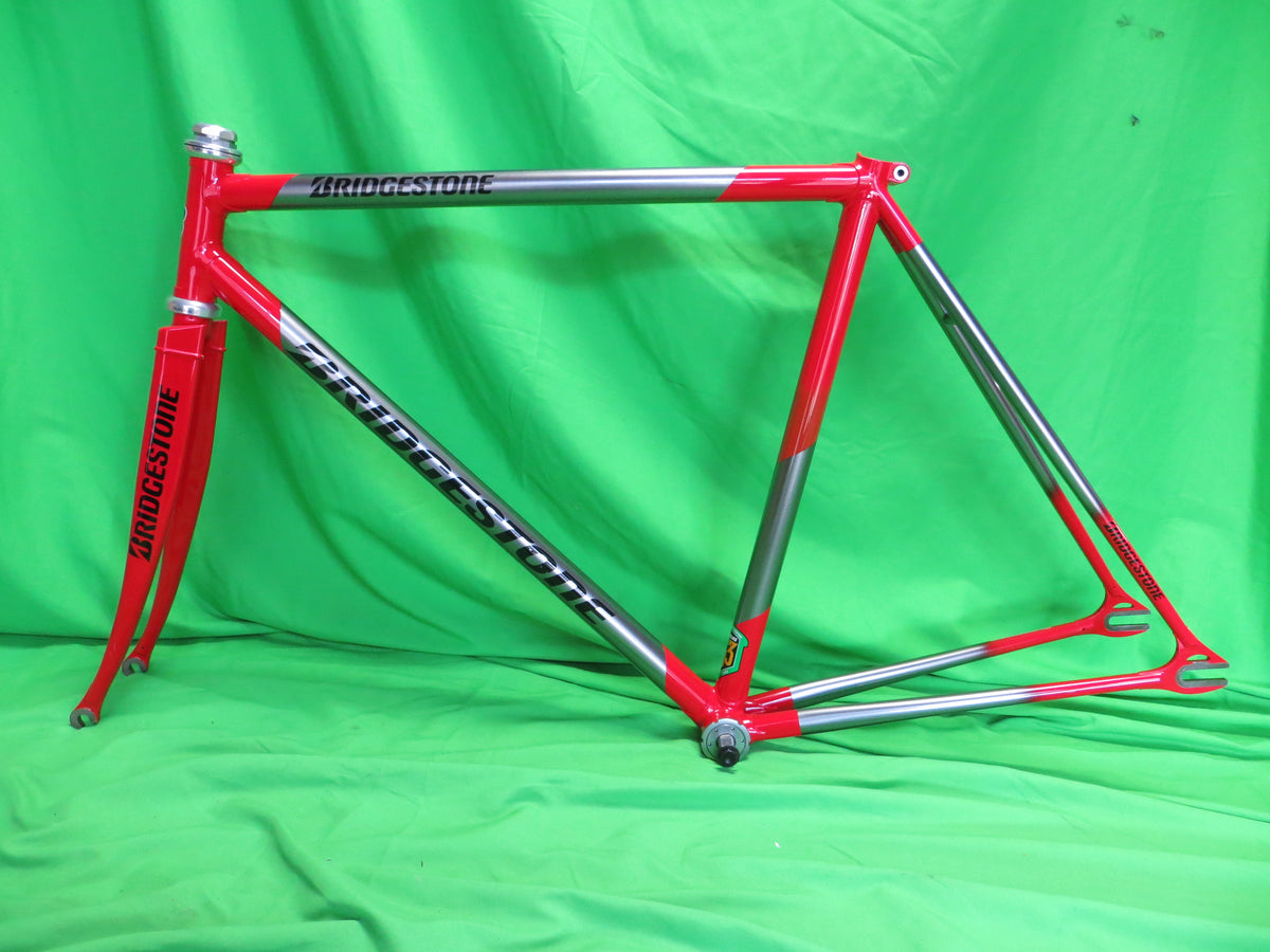 Bridgestone Columbus Max Fork Reynolds 853 // Red / Gary Two Tone