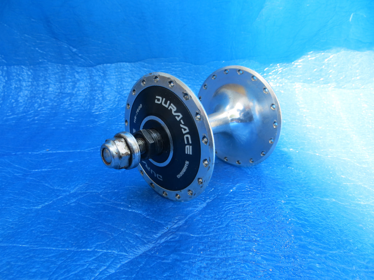 Jeu De Moyeu Shimano Dura Ace HB-7600 - Avant/arrière 36H - Argent - Occasion Fonctionnel