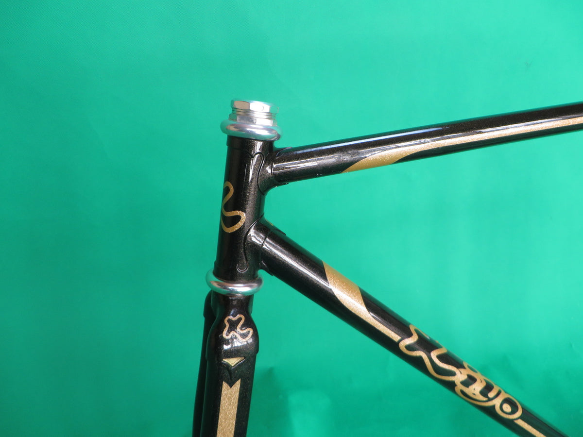 Kiyo Miyazawa ロード フレーム コロンバスSLX（ヘッド・ピラー） Kiyo Miyazawa Columbus Max Fork // Black with fine gold flake