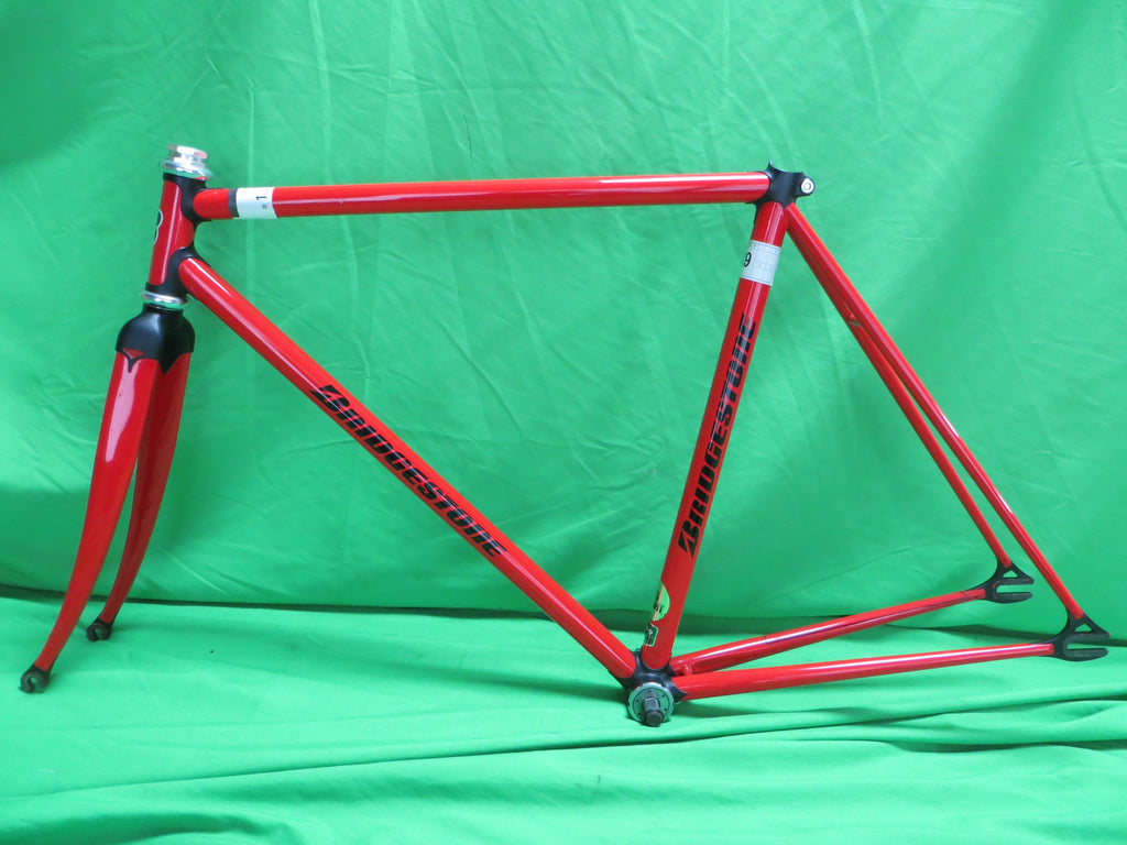 Bridgestone Columbus Max Fork // Red / Matte Black Lugs / // 50.5cm