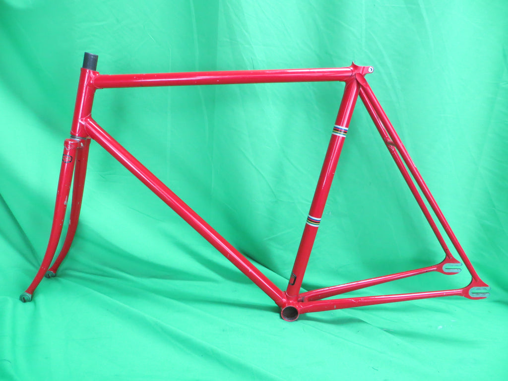 Rare! Vintage National Tange No.2 Suntour Dropouts Trackends // Red  // 54cm