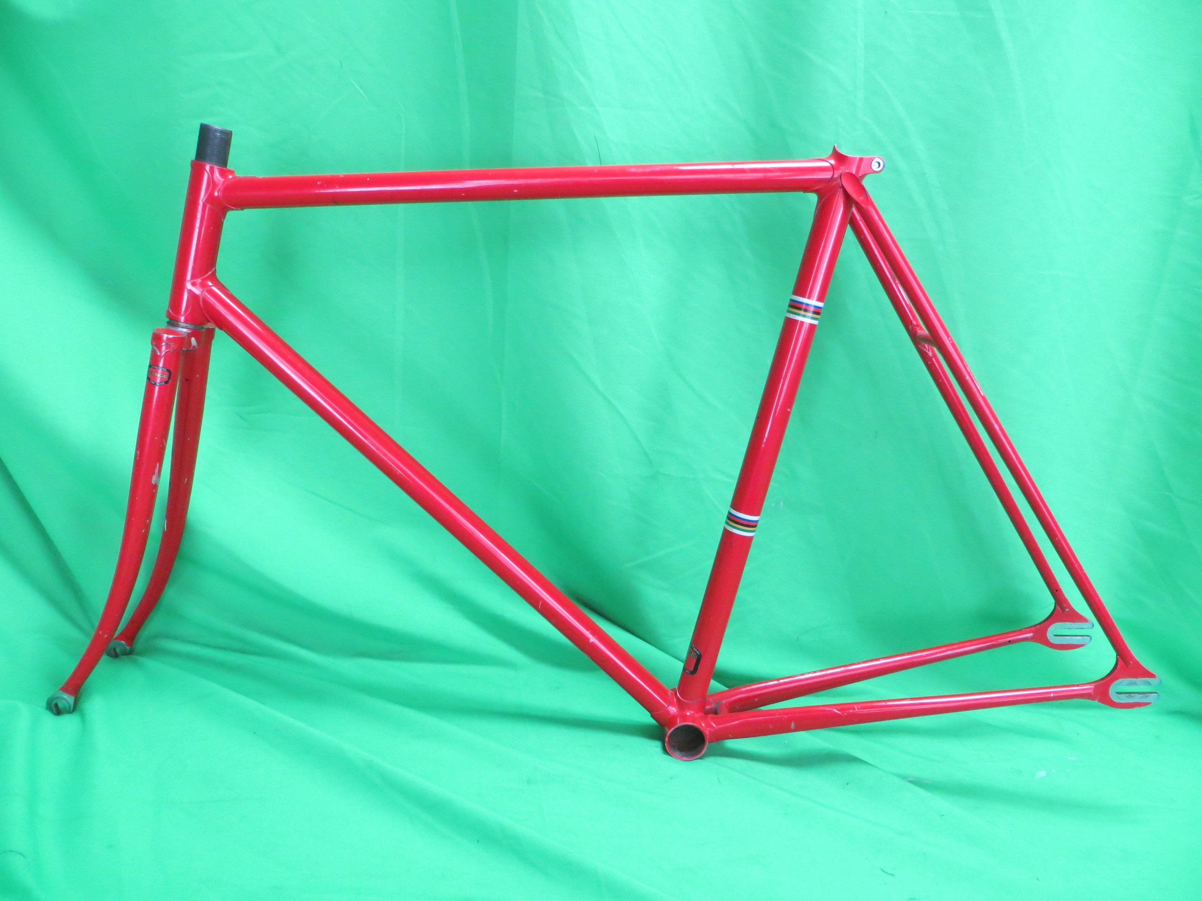 Rare! Vintage National Tange No.2 Suntour Dropouts Trackends // Red  // 54cm