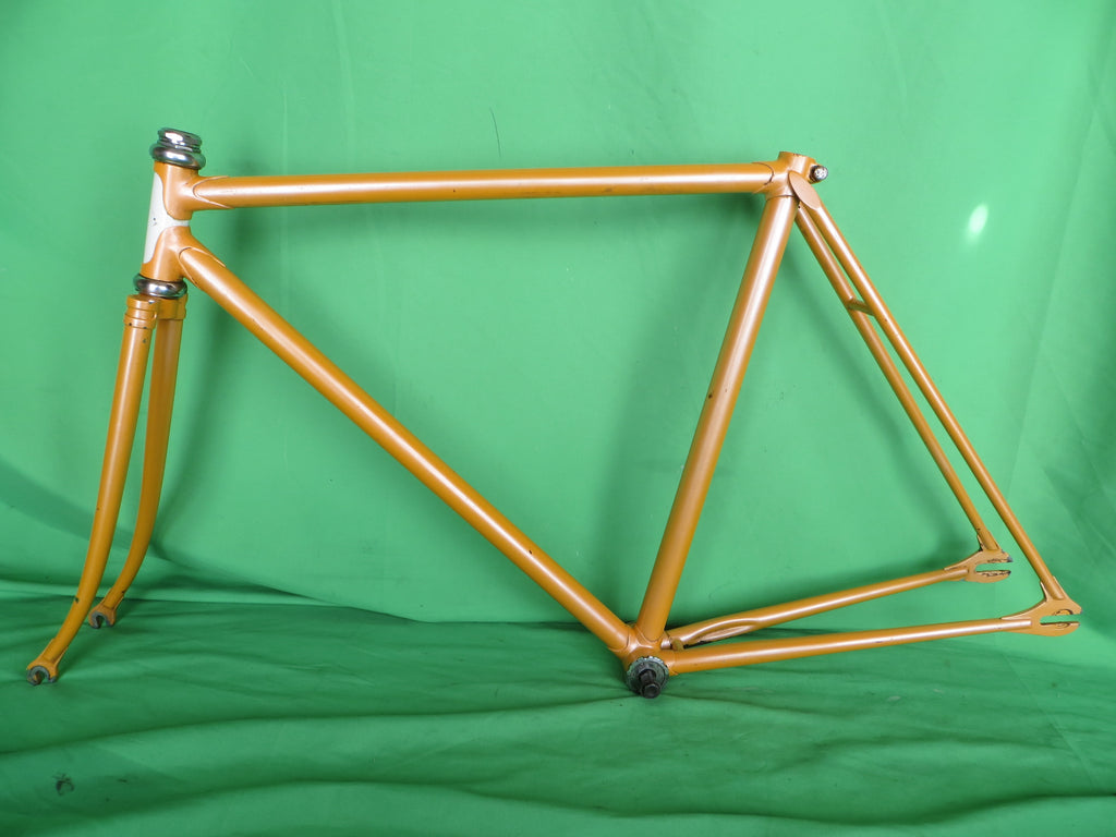 70's Everest?? Vintage Unknown Japanese Keirin Track Frame Campy Dropouts/Trackends // Orange  // 51cm