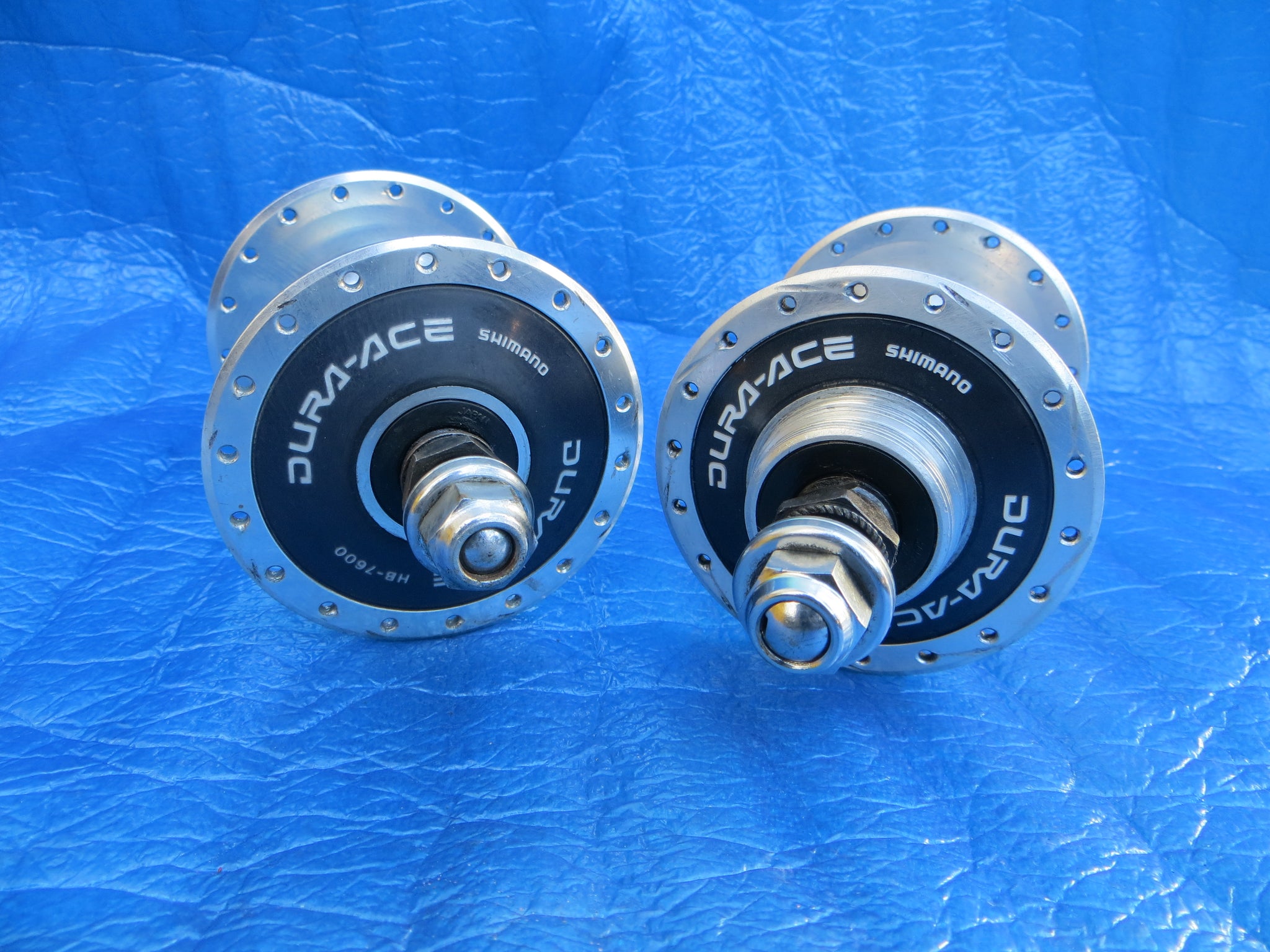 【NJS】DURA-ACE HB-7600 36H ペア Shimano Dura Ace HB-7600 36H 120mm F&R NJS Approved Hub set Single