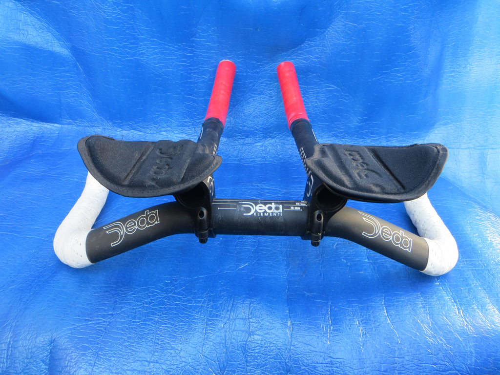Deda Crono NERO Bullhorn AA Handlebars 40cm 31.7mm + Deda Parabolica Aero AA Bars (25031007)
