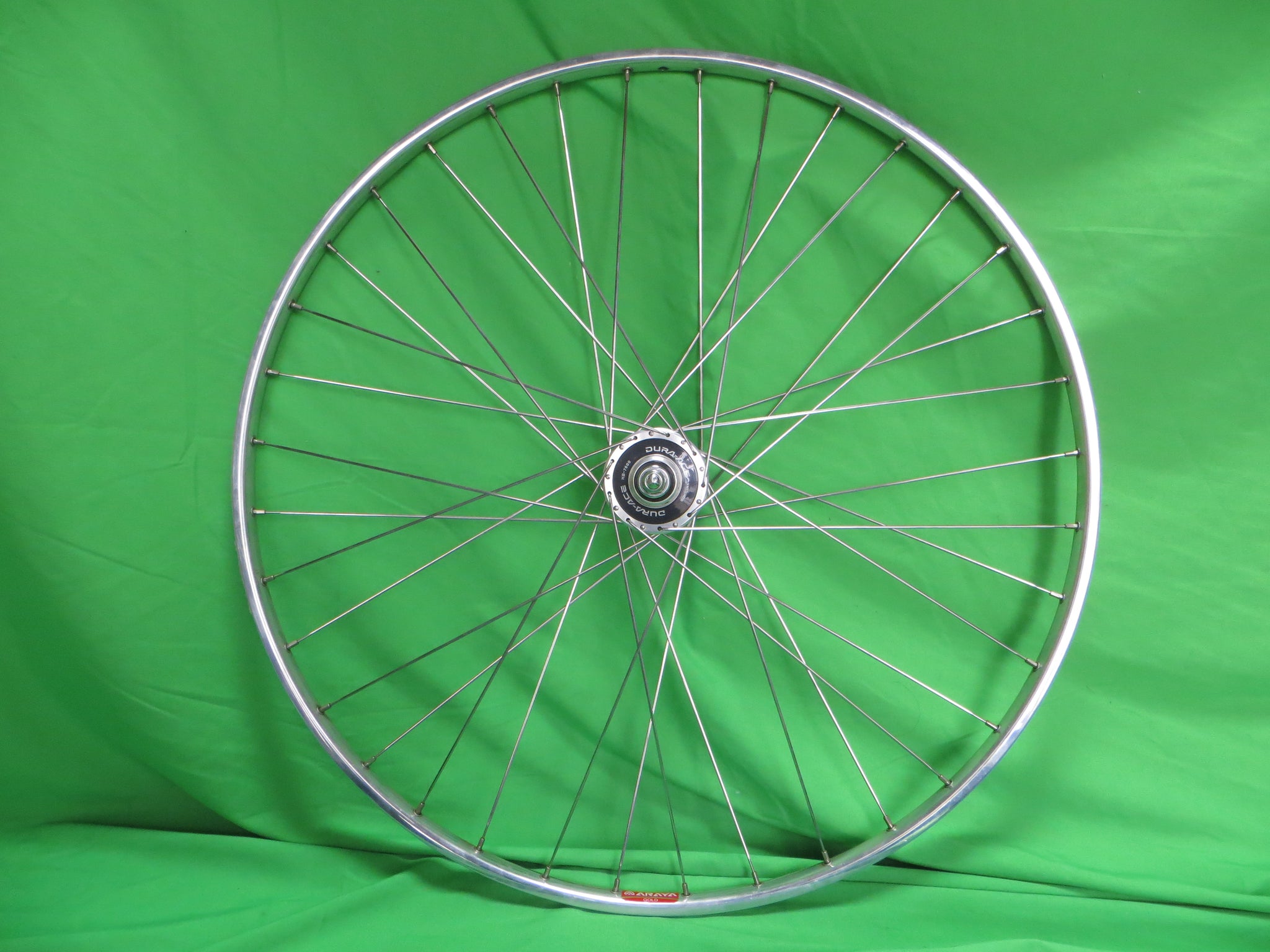 Araya Gold 16B 700c Tubular NJS rim, Shimano Dura Ace HB-7600 36H NJS 120mm/10mm One Sided Fixed Rear Hub (24102302)