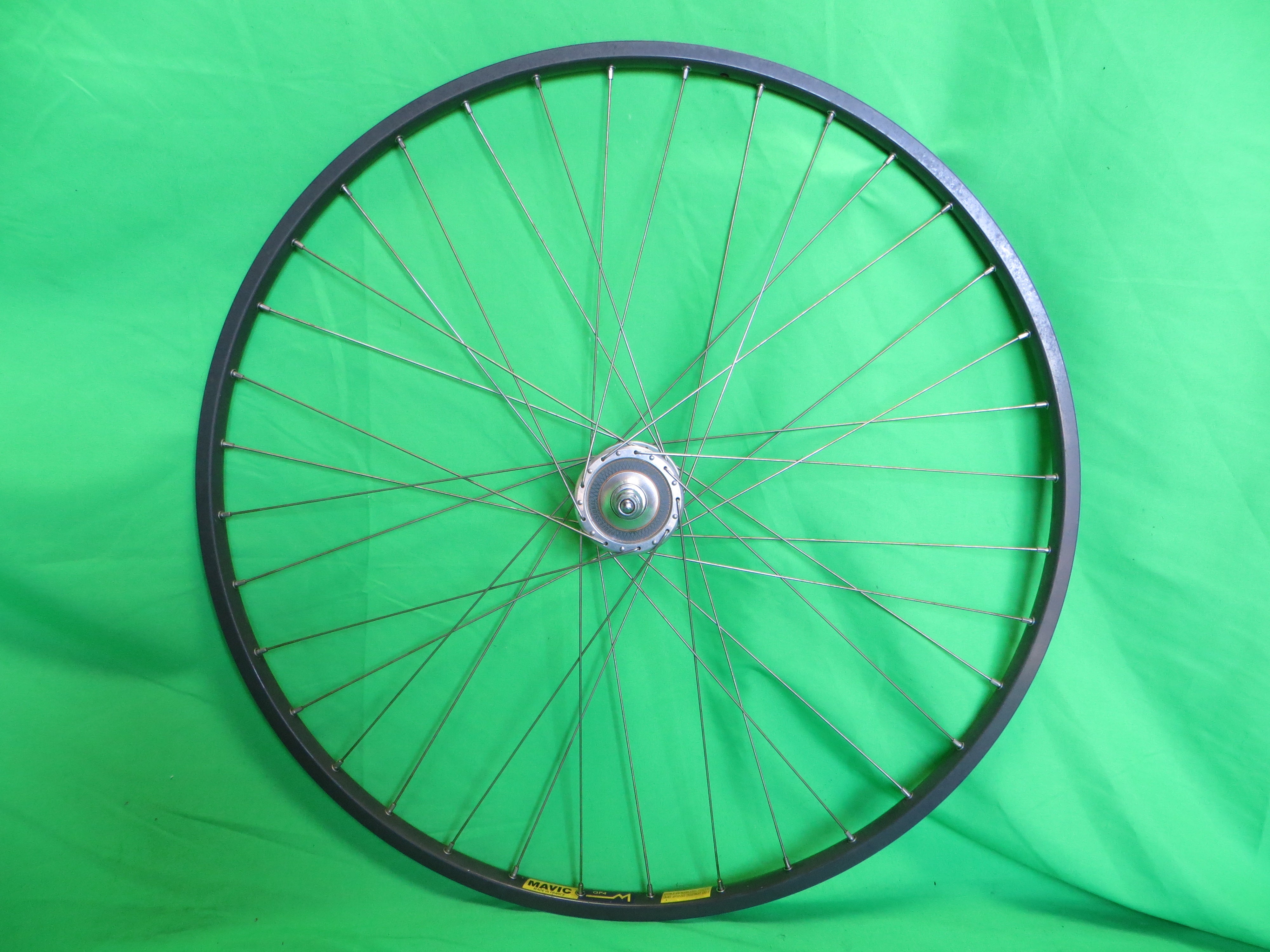 Mavic GP4 700c Tubular 36H  rim, Sansin Professional NJS 100mm/8mm Front Hub Built (24120106)
