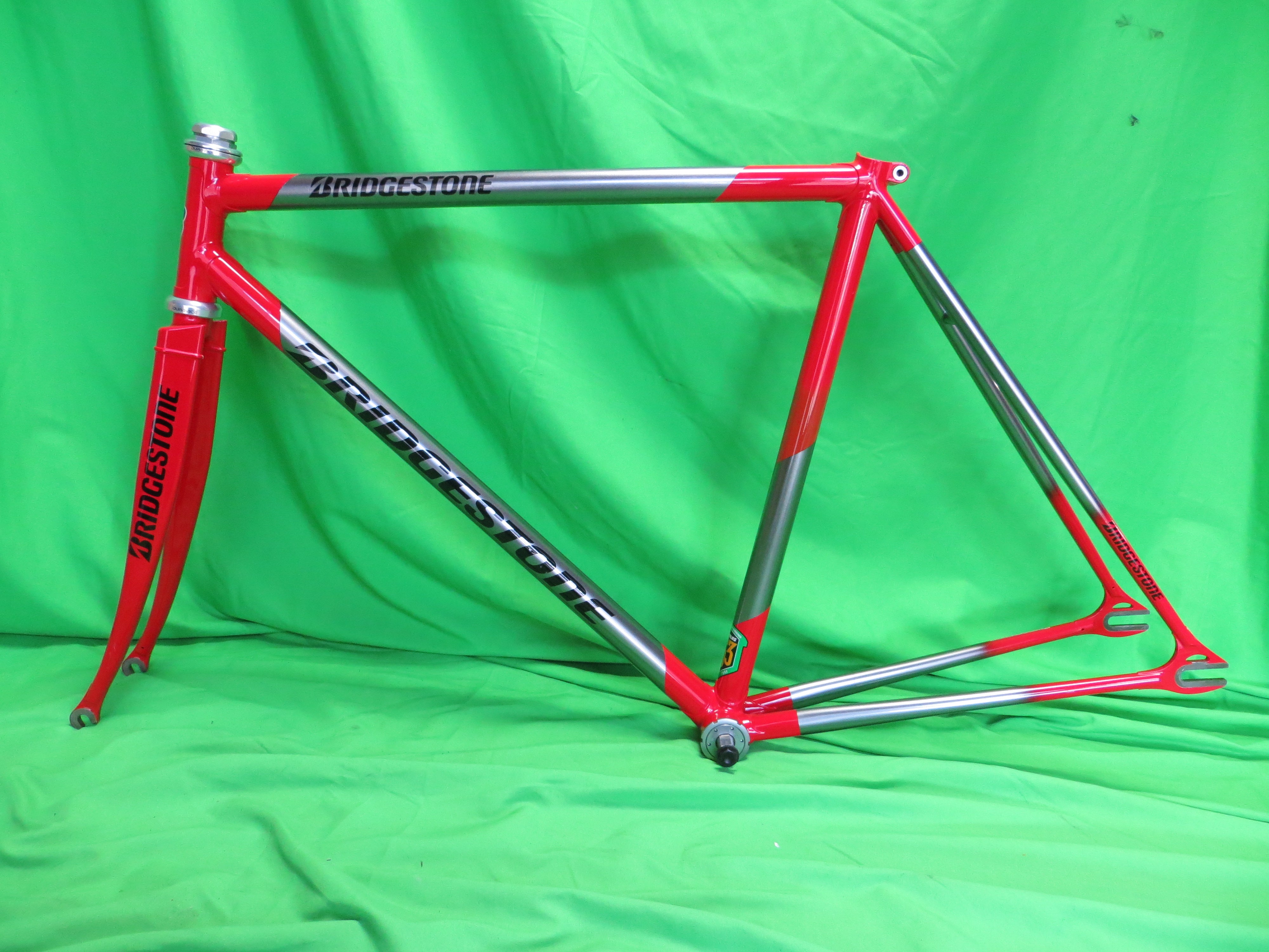 Bridgestone Columbus Max Fork Reynolds 853 // Red / Gary Two Tone  // 51cm