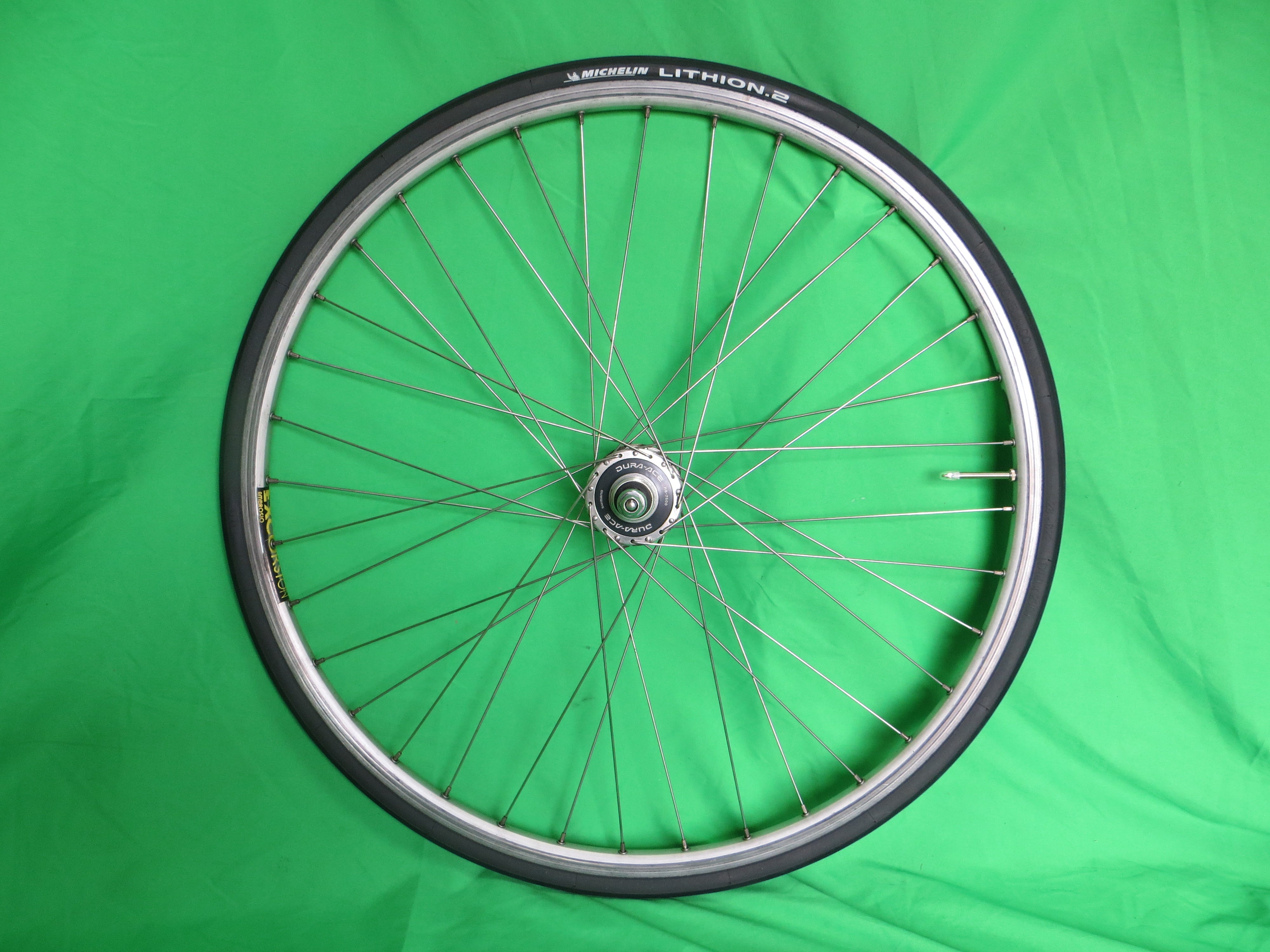 Ambrossio Excursion Clincher 36H 700c Rim, Shimano Dura Ace HB-7600 NJS Rear Hub 120mm, Michelin TIre (24090808)