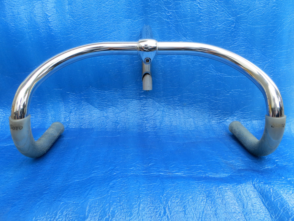 B123 390mm CrMo NJS Handlebar, Nitto Jaguar 110mm/65 degree Steel NJS Stem, Soyo Grips  (25060808)