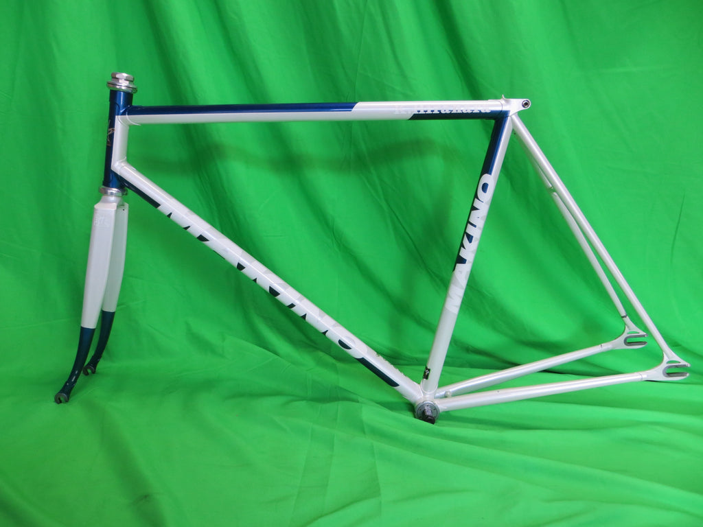 Makino Columbus Max Fork // White Dark Blue Two Tone // 54cm // Used by SS-class Rider