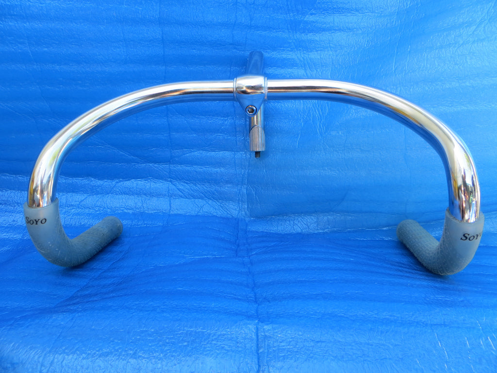B123 380mm CrMo NJS Handlebar, Nitto Jaguar 115mm/65 degree Steel NJS Stem, Soyo Grips (25072007)