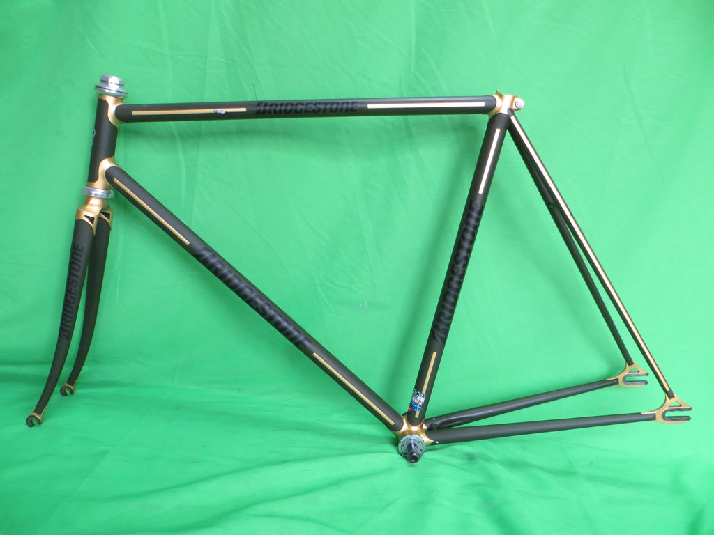 Bridgestone Columbus Spirit Keirin // Matte Army Green Gold  Lugs // 55.5cm