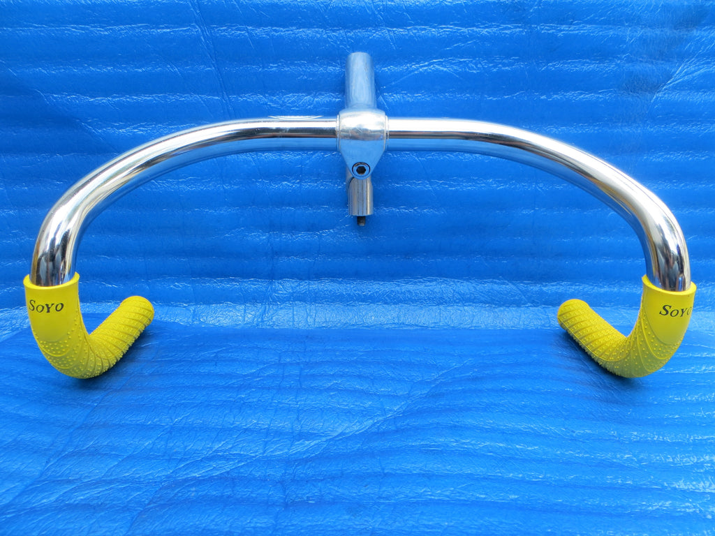 B125 370mm Steel NJS Handlebar, Nitto Jaguar 100mm/58 degree AA NJS Stem, Special Ordered Soyo Grips (25080305)