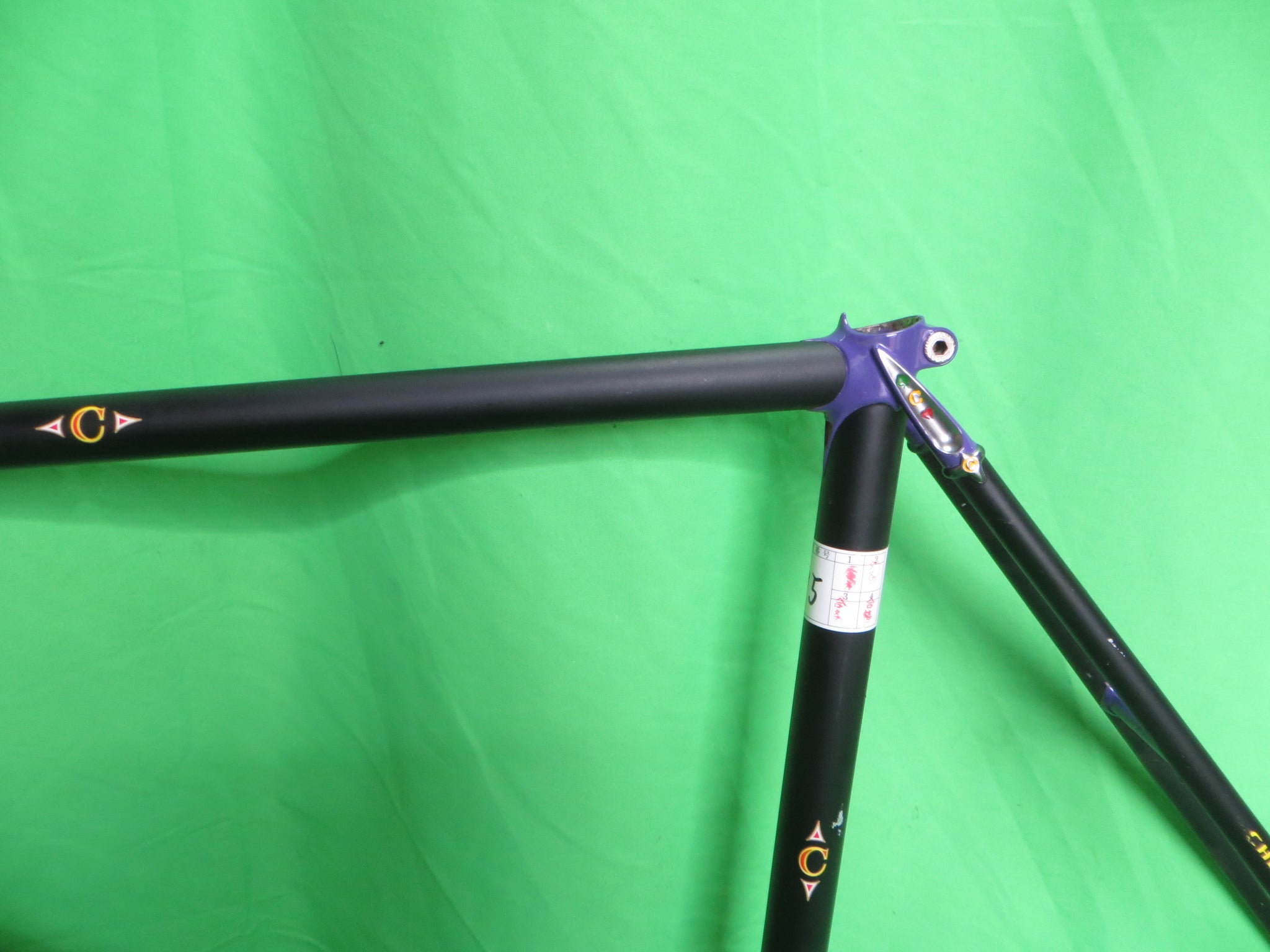 Cherubim Columbus Max Fork // Matte Black / Purple Lugs // 55cm