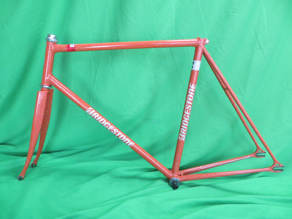 Bridgestone Columbus Max Fork // Orange with Super Rainbow Flake 56cm
