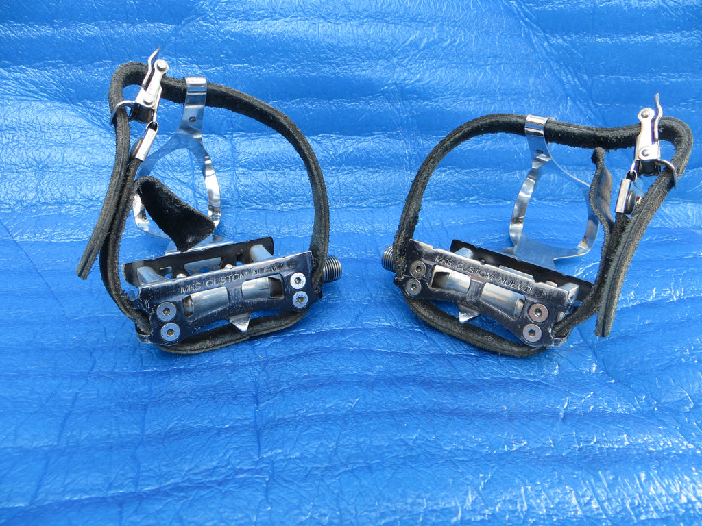 MKS Custom Nuevo NJS Pedals , MKS NJS M-size Steel Clips and MKS Fit-alfa NJS Toe Straps (25082707)