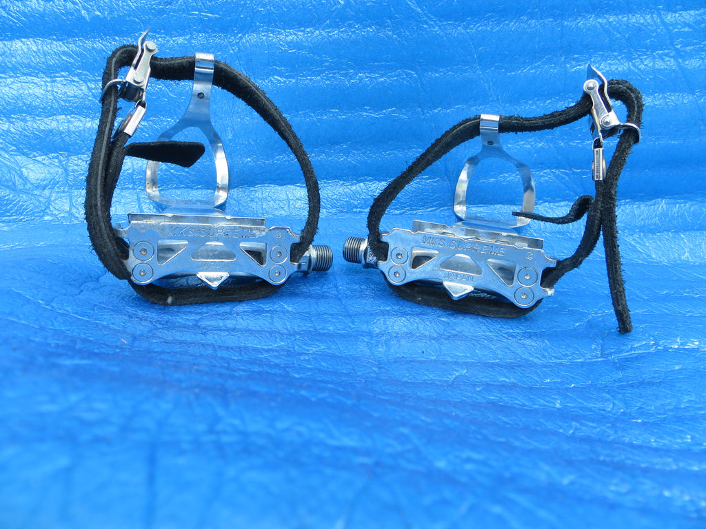 MKS Supreme NJS Pedals , MKS Steel L-size NJS Toe Clips and MKS Fit-alfa NJS Toe Straps (25090102)