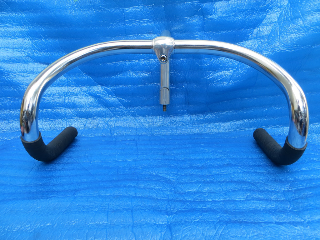 B125 380mm Steel NJS Handlebar, Nitto Pearl 90mm/71 degree AA NJS Stem, Champ Grips  (25092109)