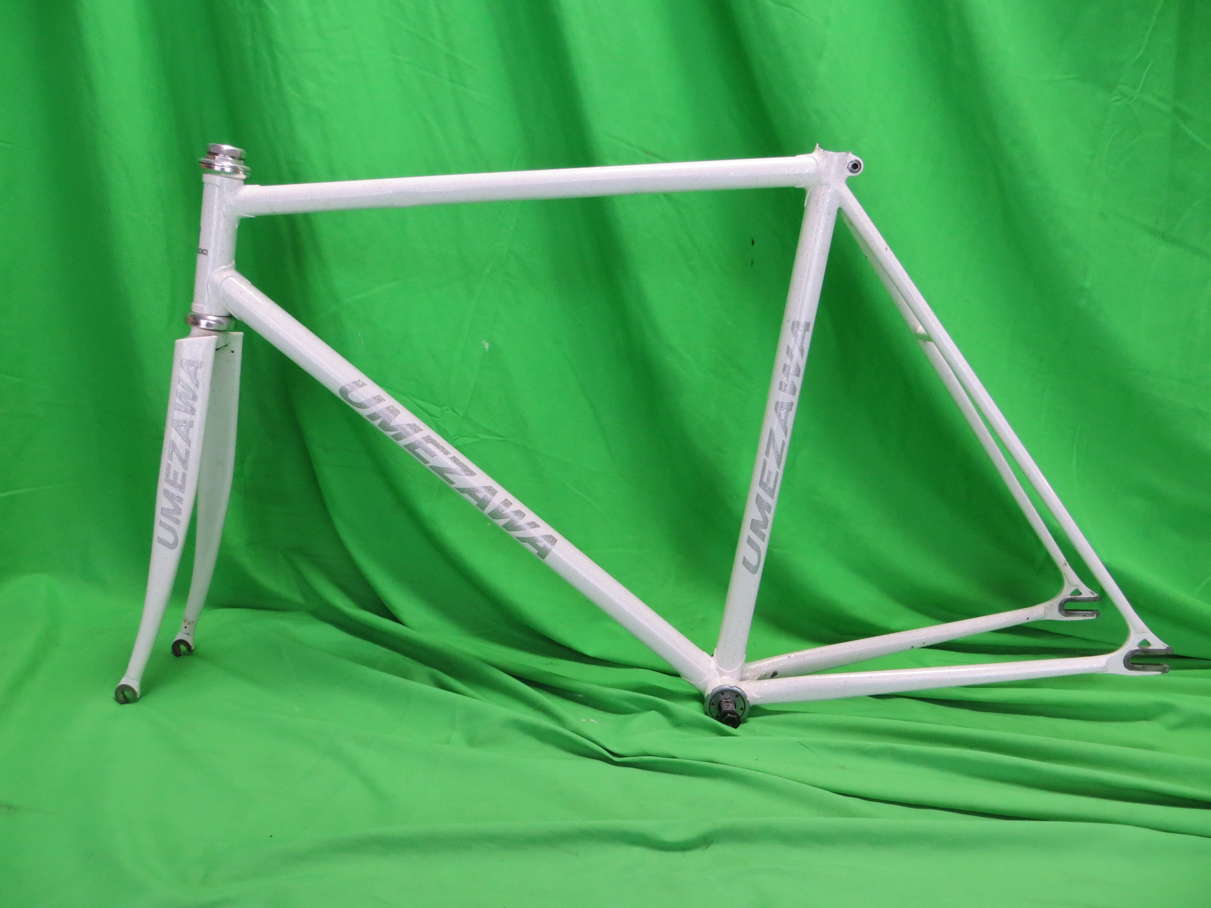 UMEZAWA Columbus Max Fork // White with Silver Flake // 52.5cm