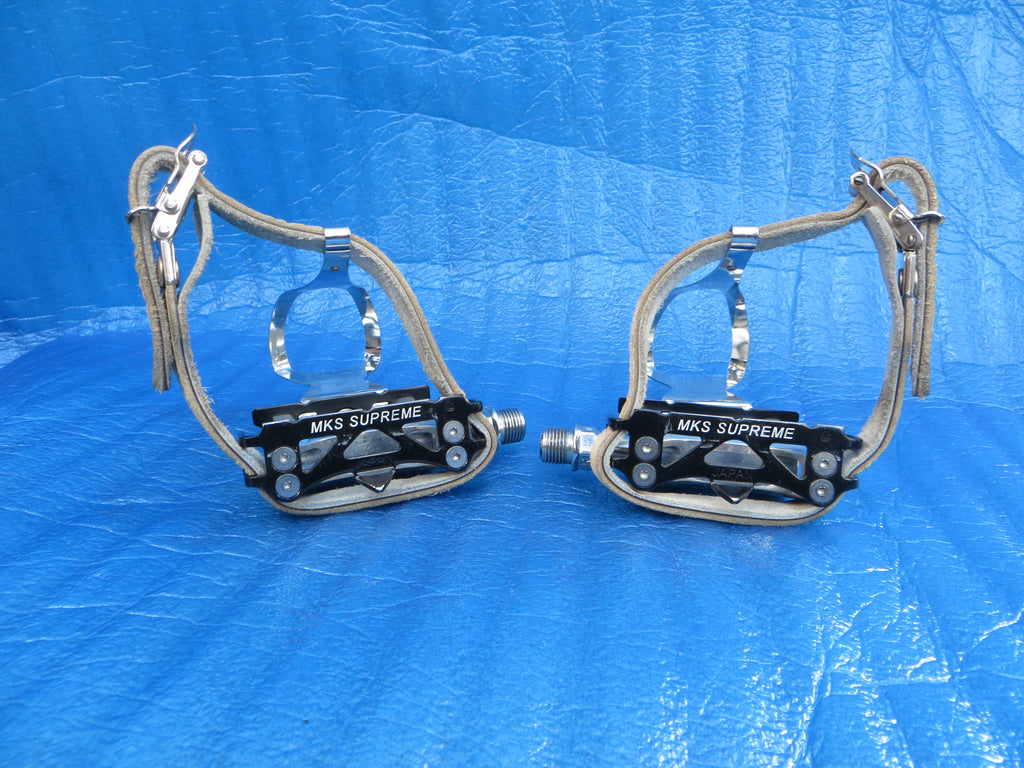 MKS Supreme NJS Pedals , MKS Steel M-size NJS Clips and Kashimax Super Sprint NJS Toe Straps (25100511)