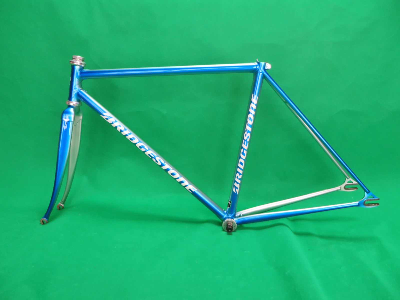 Bridgestone Columbus Max Fork // Blue Metallic Silver Fade //  48cm