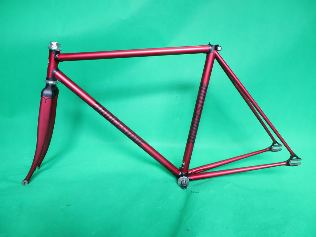 Bridgestone Columbus Max Fork // Matte Black Lugs / Matte Red // 49.5cm