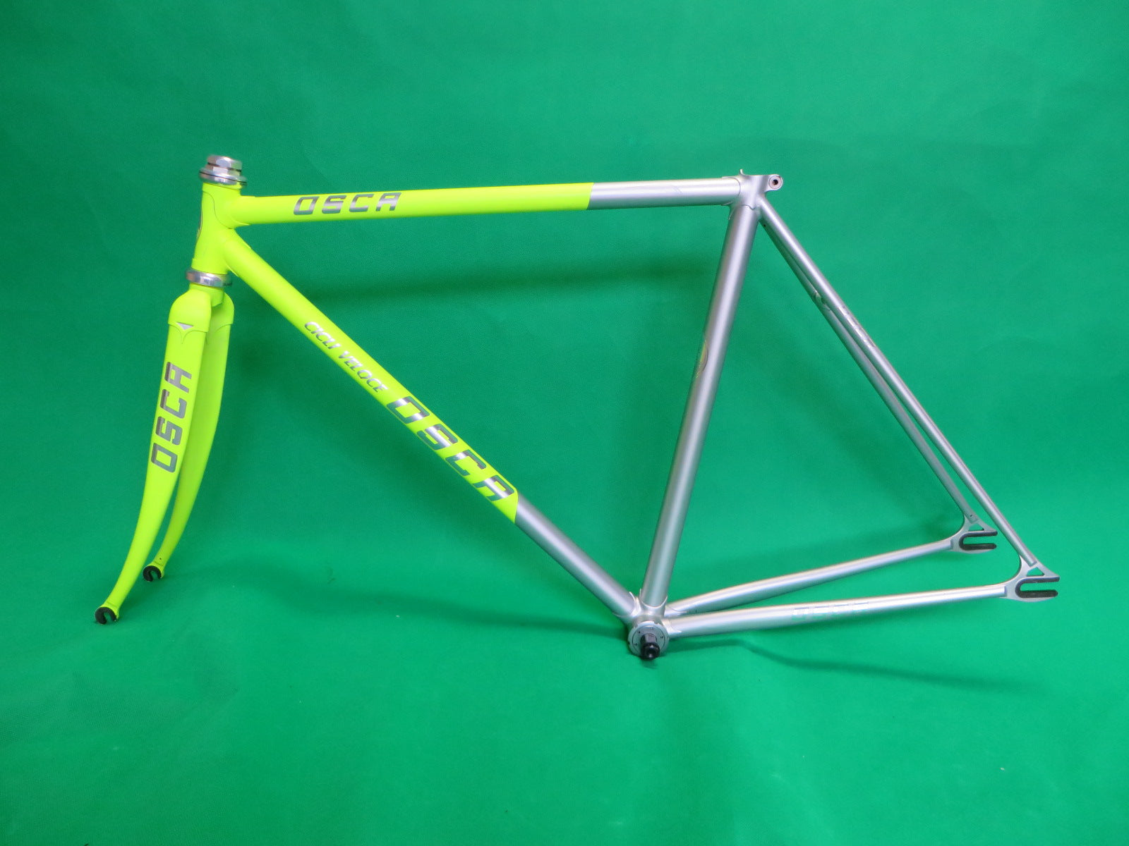 OSCA Columbus Max Fork 2019 // Matte Neon Yellow / Matte Silver Two Tone // 49cm