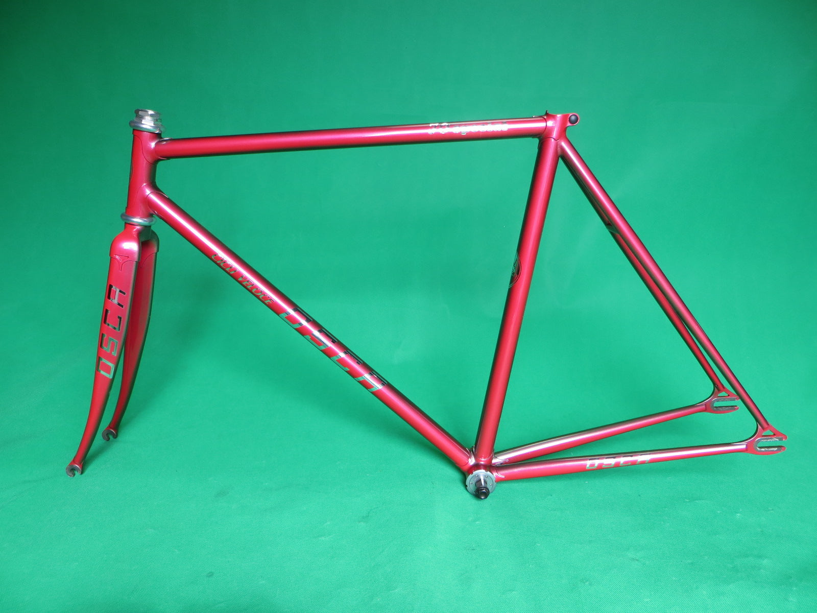 Osca //  Red Grey Metallic Fade //  Columbus Max Fork //  51.5cm